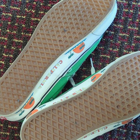 Vans Authentics California Paisley Green Sneakers - Picture 4 of 6